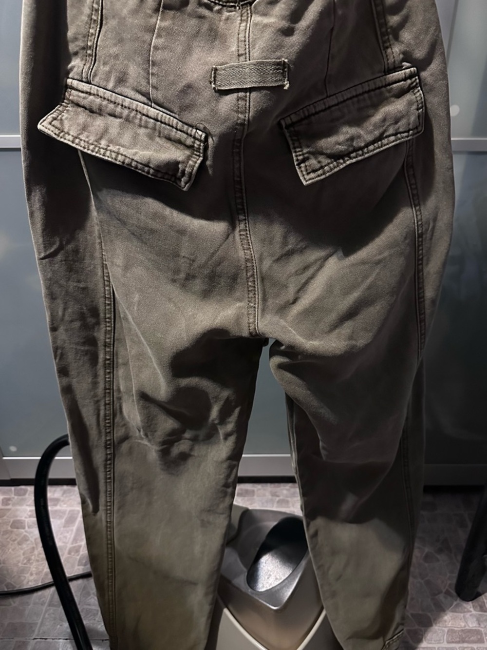 Olive Green Utility Jumpsuit with Belt - Picture 5 of 5